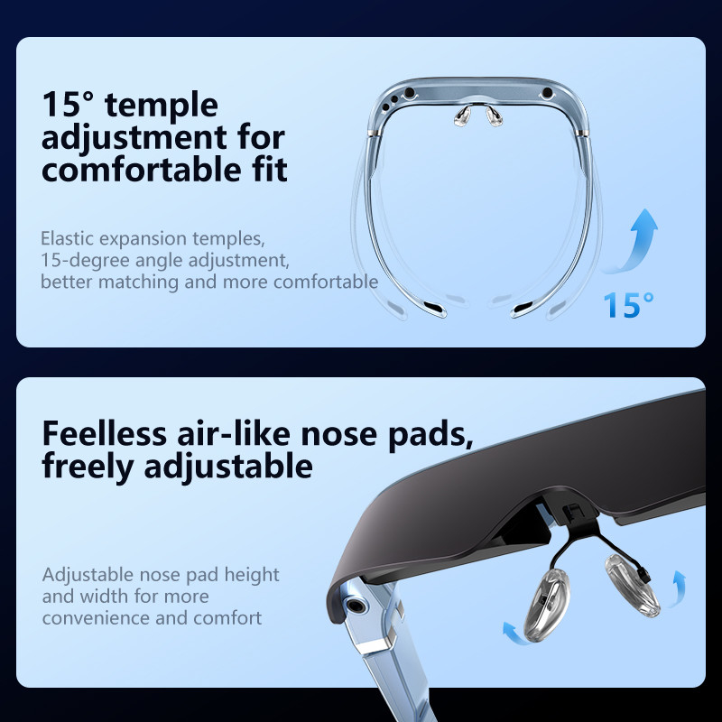 ENMESI V30 USB Tipo C AR Smart Glasses 1920 * 1080 AR Dioptero de pantalla montado en la cabeza