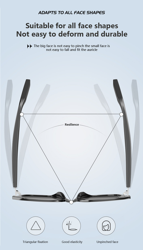 Ultraligero Bluetooth 5.3 gafas inteligentes con capacidad de batería de 220mAh y 8-10 horas