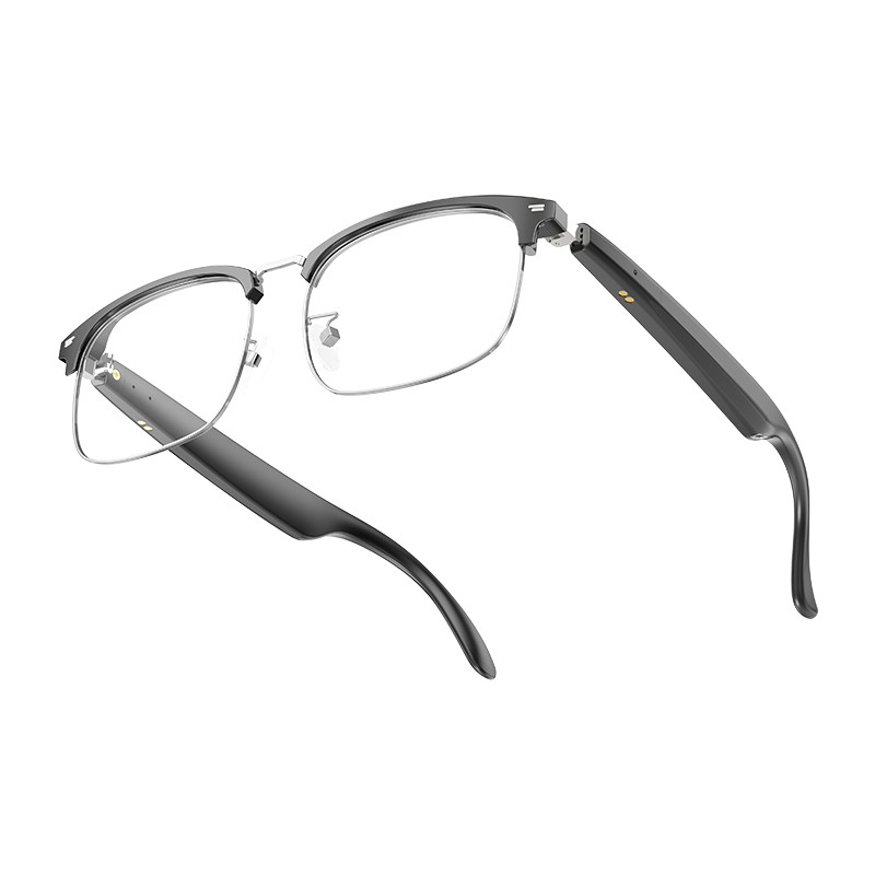 6 horas Bluetooth 5.3 Ultraligero Inteligentes gafas inalámbricas para llamar Negro Plata