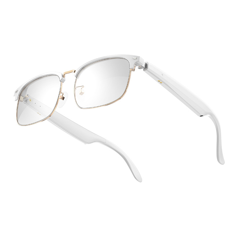 Marco de metal BT 5.3 llamada 5 horas gafas Bluetooth inteligentes con fotografía remota