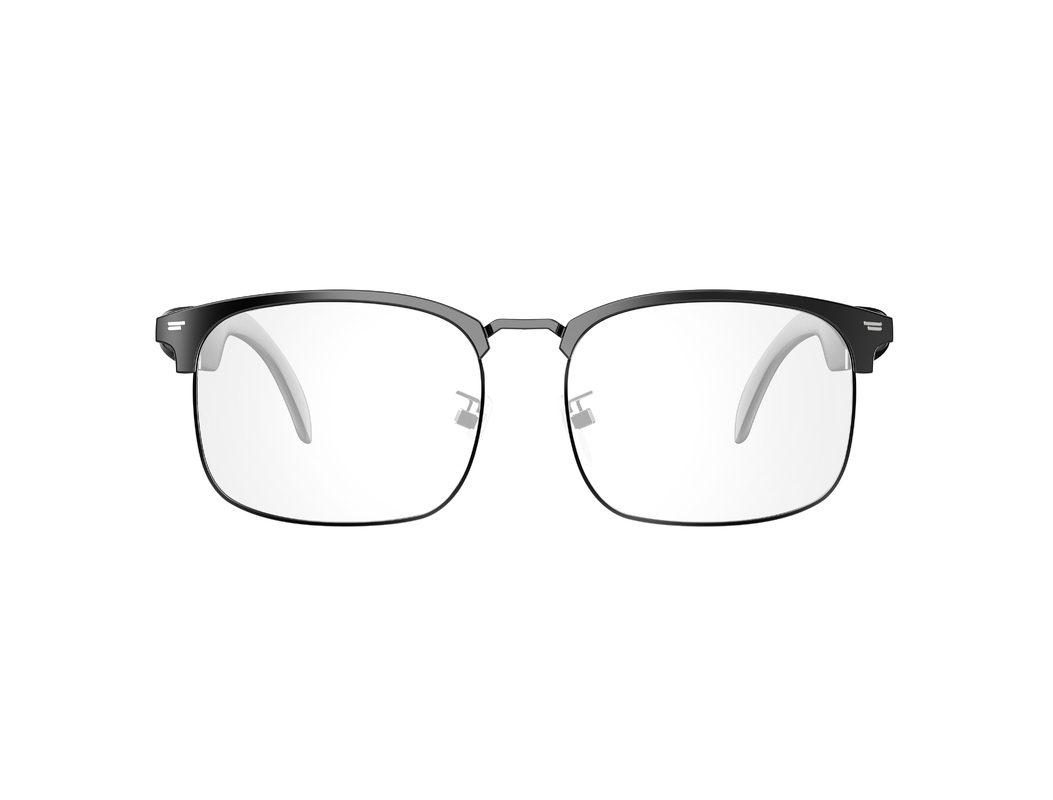 Marco de metal BT 5.3 llamada 5 horas gafas Bluetooth inteligentes con fotografía remota