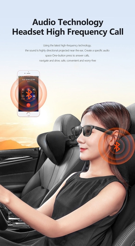 Gafas de sol Bluetooth negras con llamada Bluetooth 5.1 Versión 90mAh Tiempo de música de 4-6 horas